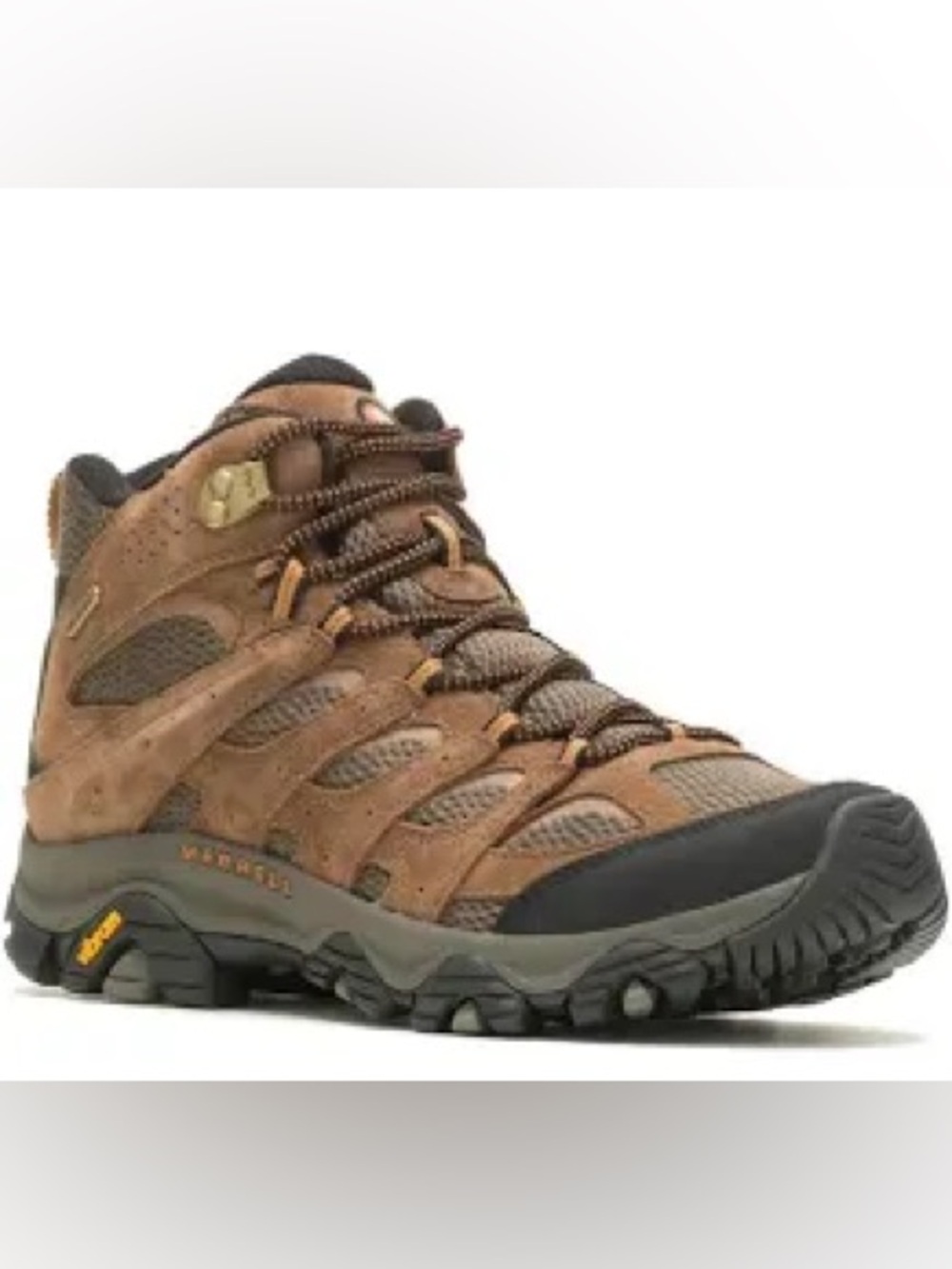 Merrell Moab 3 mid wp 10.5 Brown Black Suede-Mesh Hiking Boots